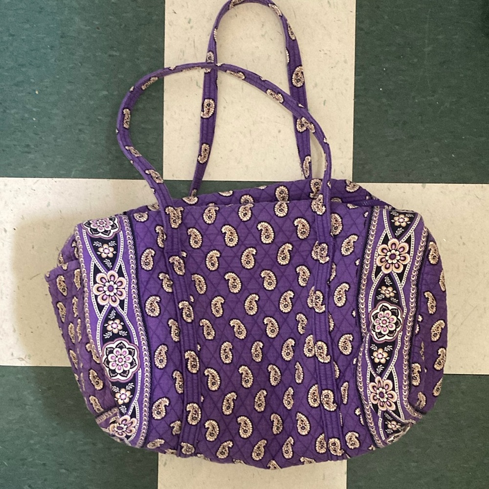 Vera Bradley Purple Travel Bag with Paisley Design